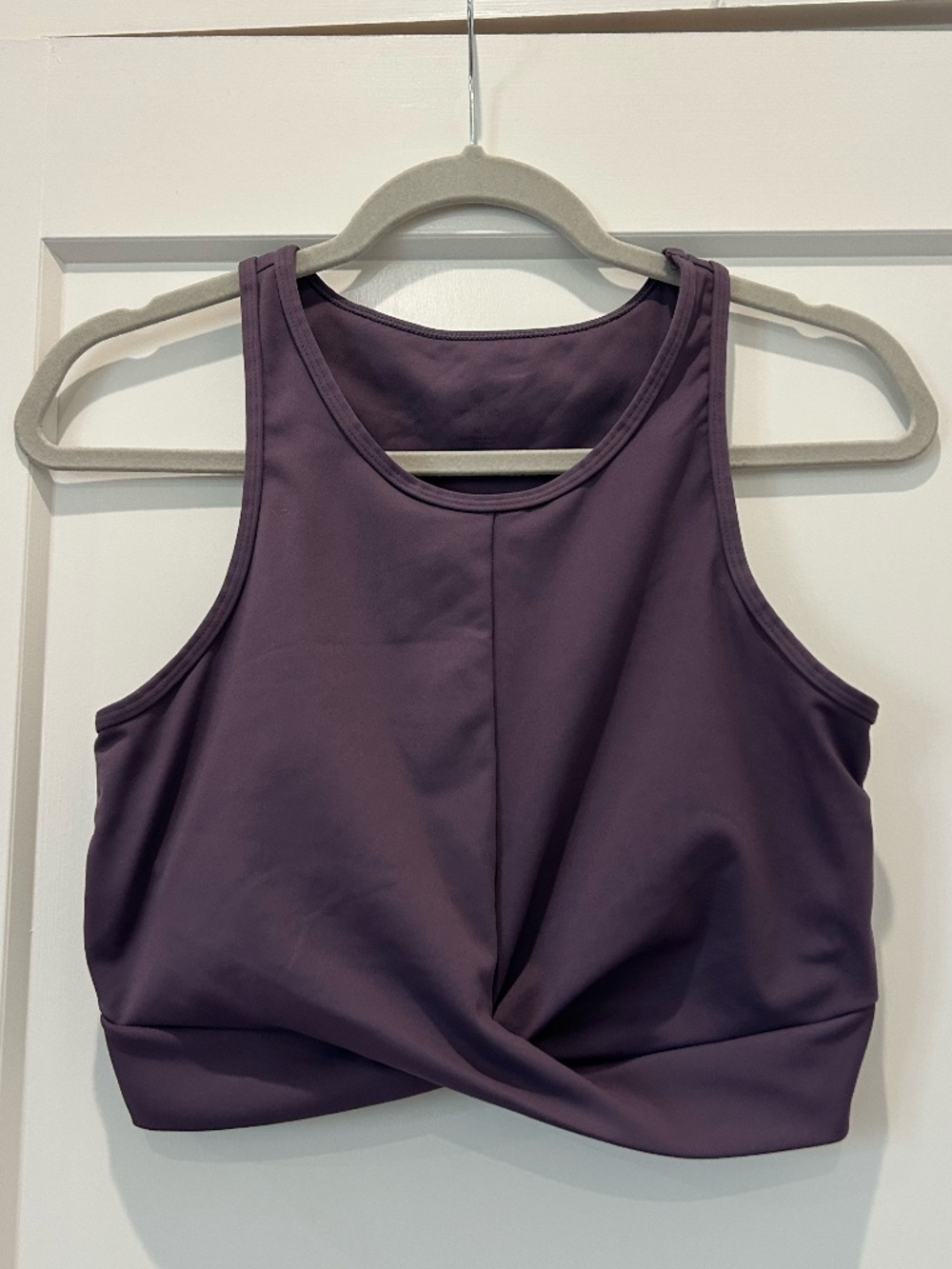 Purple Cropped Workout Tank